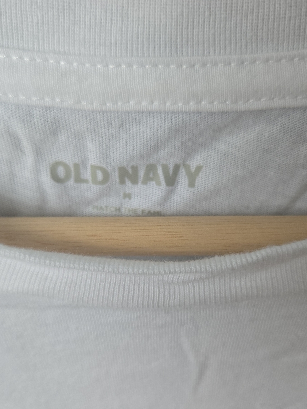 Old Navy White Short Sleeve Graphic Tee with Black Text - Picture 2 of 2